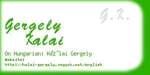 gergely kalai business card